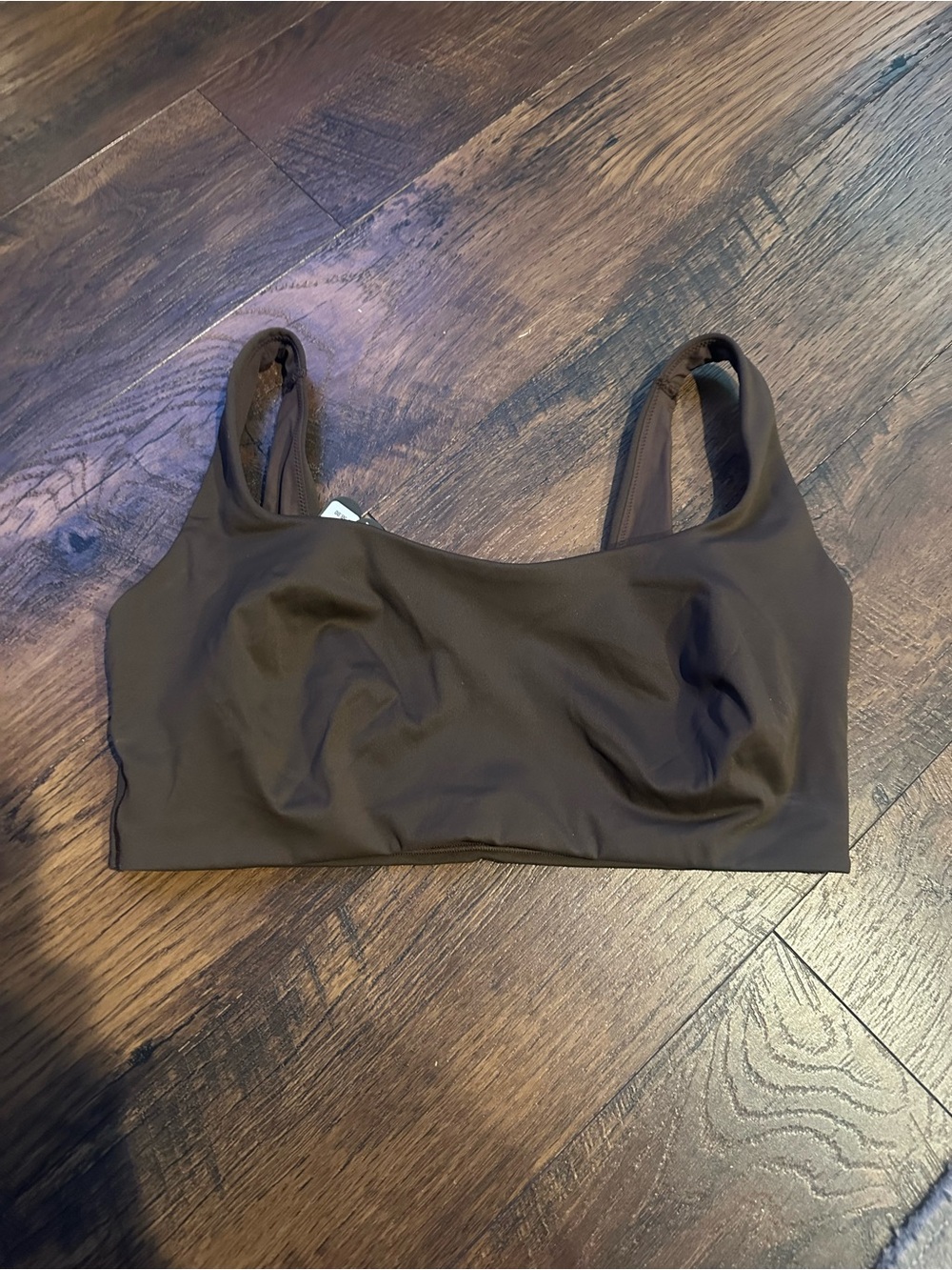 NWT - SKIMS - Matte Scoop Neck Bra - Nike - Dark Sepia - XL